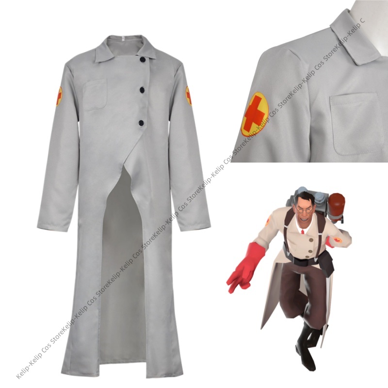 Medical Lab Games - TF2 Medic Cosplay Costumes RED BLU