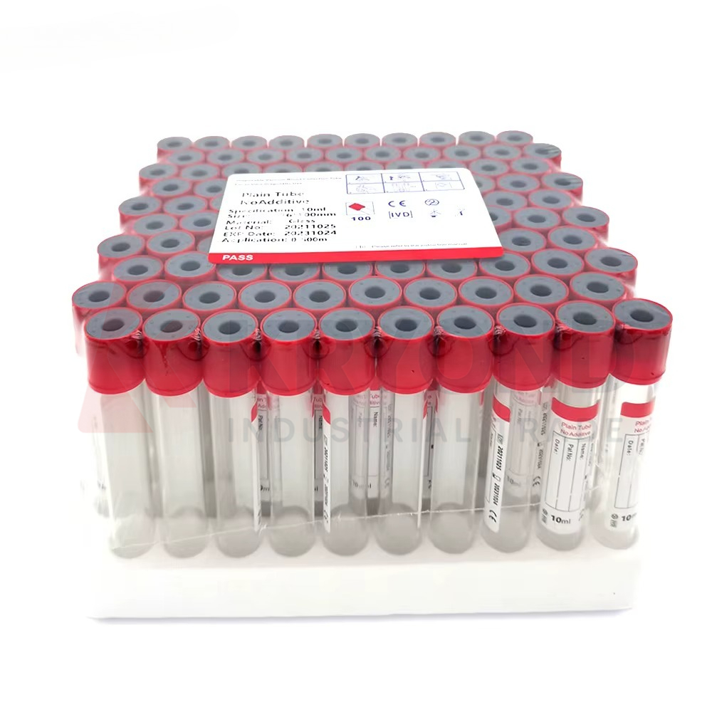 Blood Collection Tube - 100pcs Medical No Additive Plain Tube